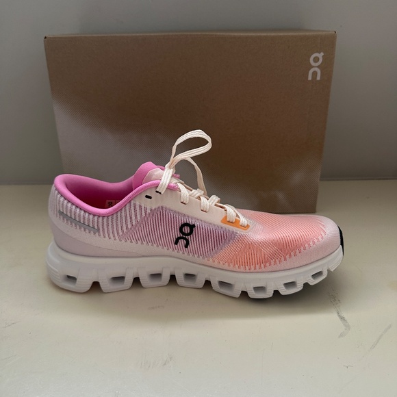 NIB On Cloud 6 Push Women's 7.5 - Tangerine / Raspberry pink and orange - Picture 7 of 10